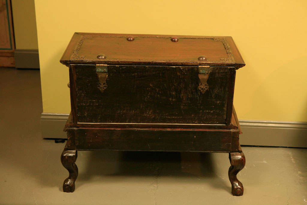 A Dutch Colonial Brass-Mounted Chest on Stand 4