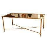 Antique 1920's Bagues-Style Brass Coffee Table
