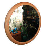Vintage Faux Parchment Mirror in the style of Karl Springer