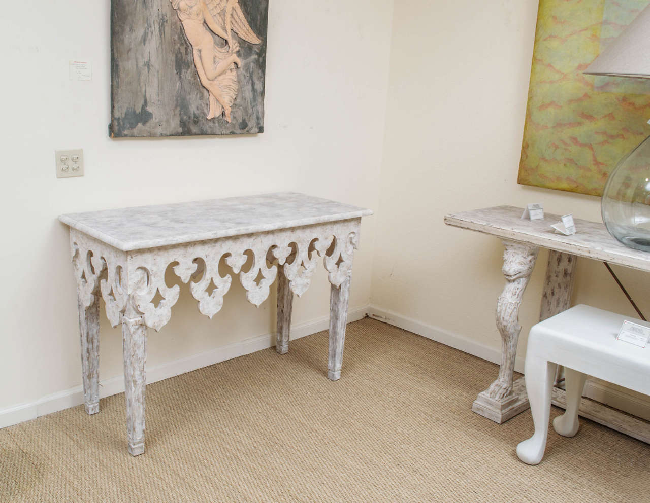 20th Century Painted Console Table For Sale