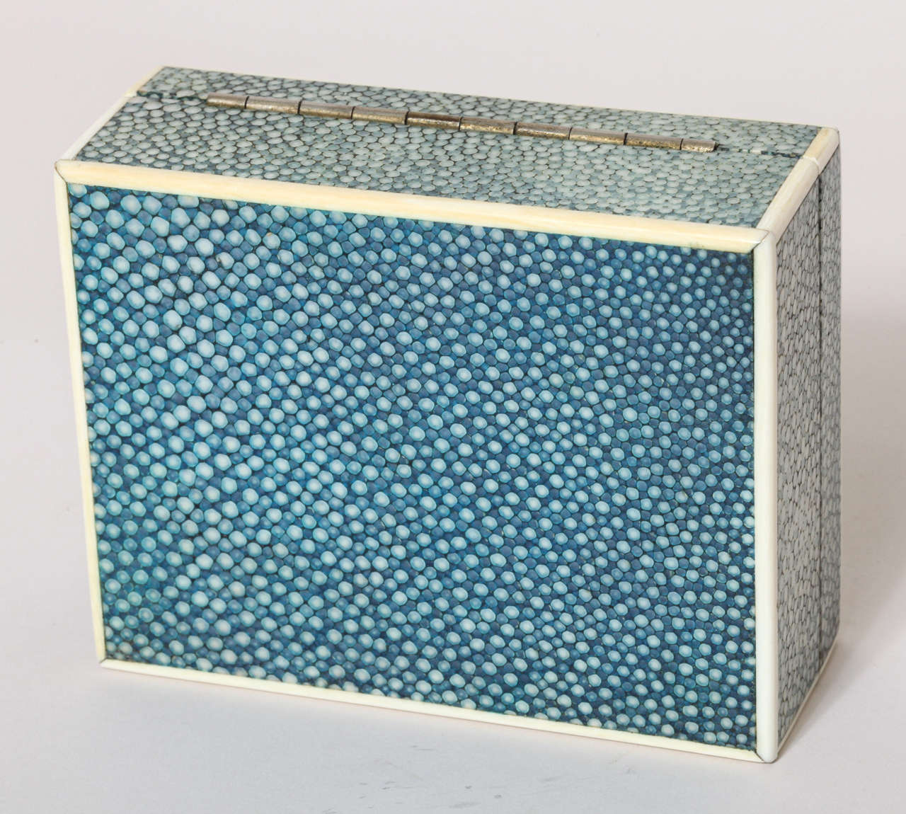 English Art Deco Shagreen, Cedar and Bone Box 4