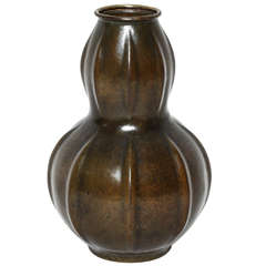 Liberato Zola French Art Deco Copper Dinanderie Vase