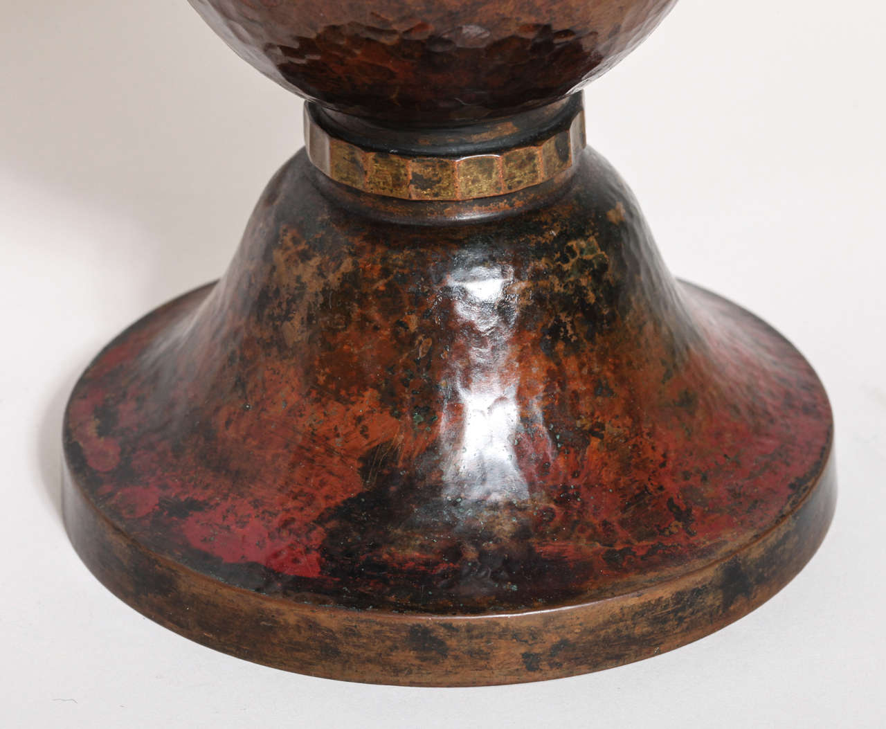 Th. Chanut French Art Deco Copper Dinanderie Vase In Excellent Condition For Sale In New York, NY