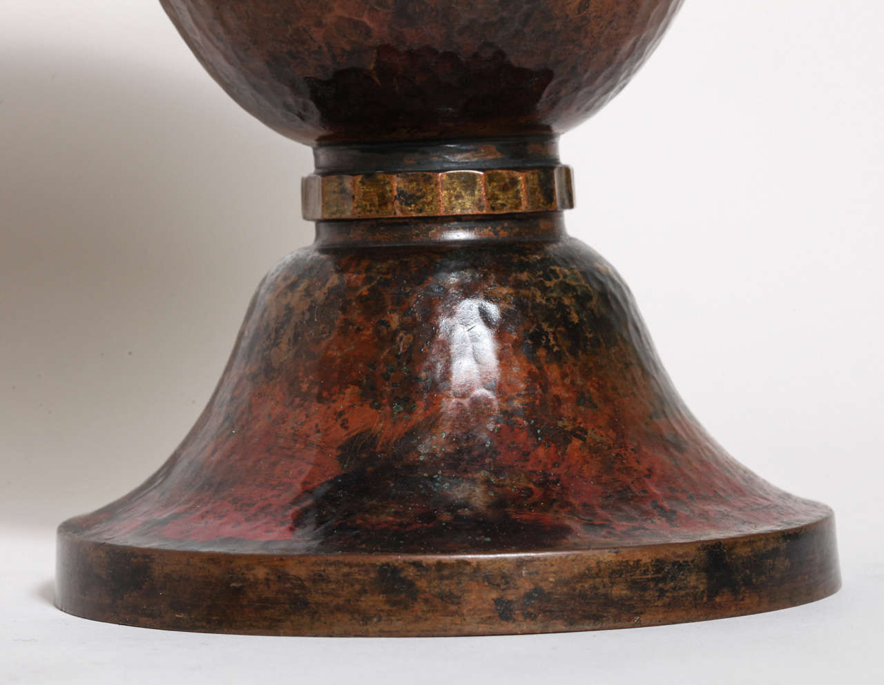 Th. Chanut French Art Deco Copper Dinanderie Vase For Sale 1
