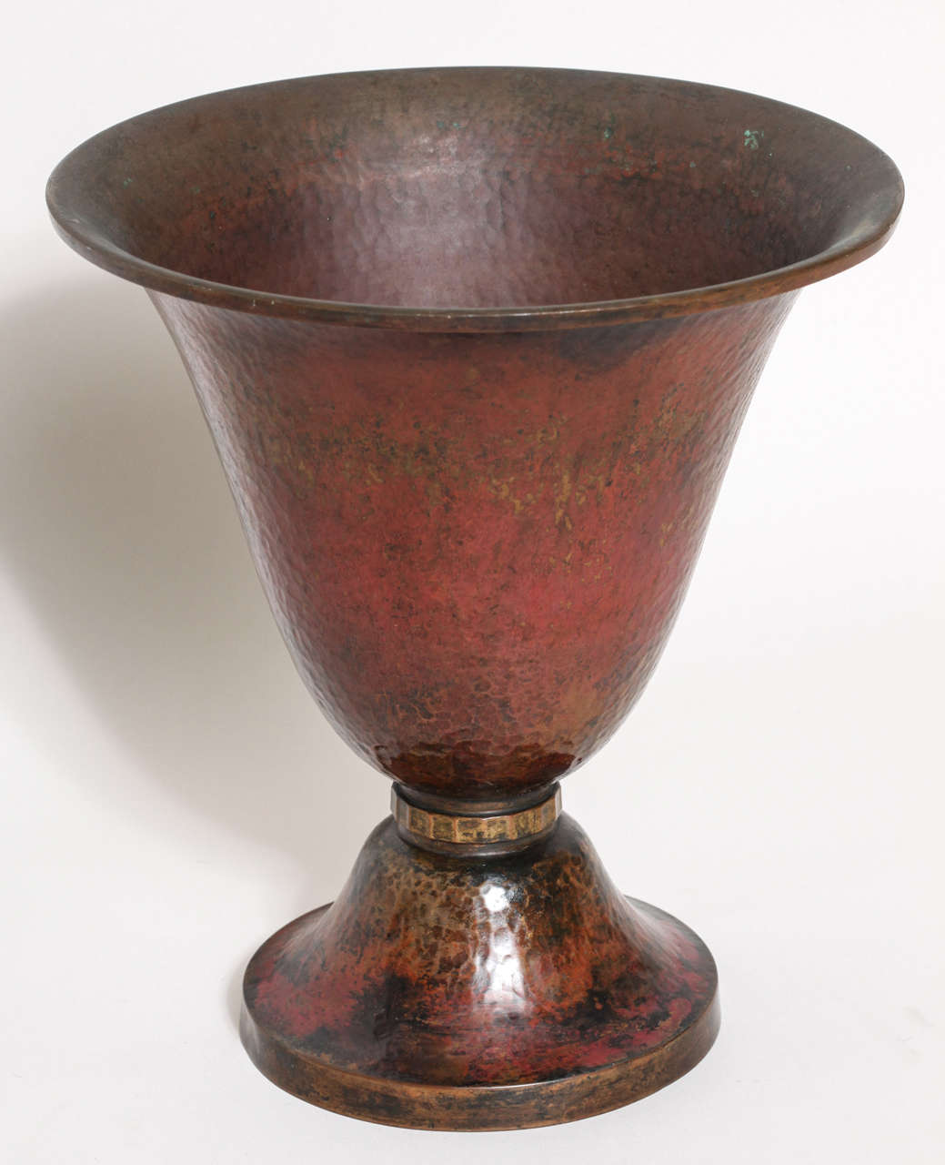 Th. Chanut French Art Deco Copper Dinanderie Vase For Sale 3