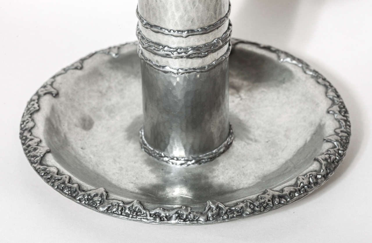 pewter candle sconces