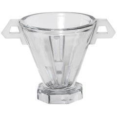 Michel-Aristide Colotte French Art Deco Carved and Etched Glass Vase