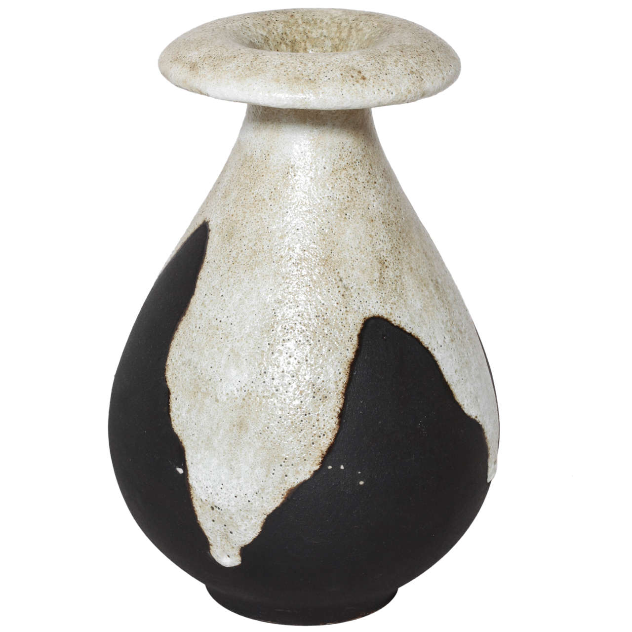 Fernand Rumebe French Art Deco Stoneware Vase im Angebot