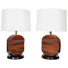 Sculptural Rosewood Lamps 5