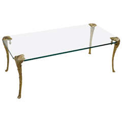 Maison CHARLES - Bronze And Glass-top Cocktail Table