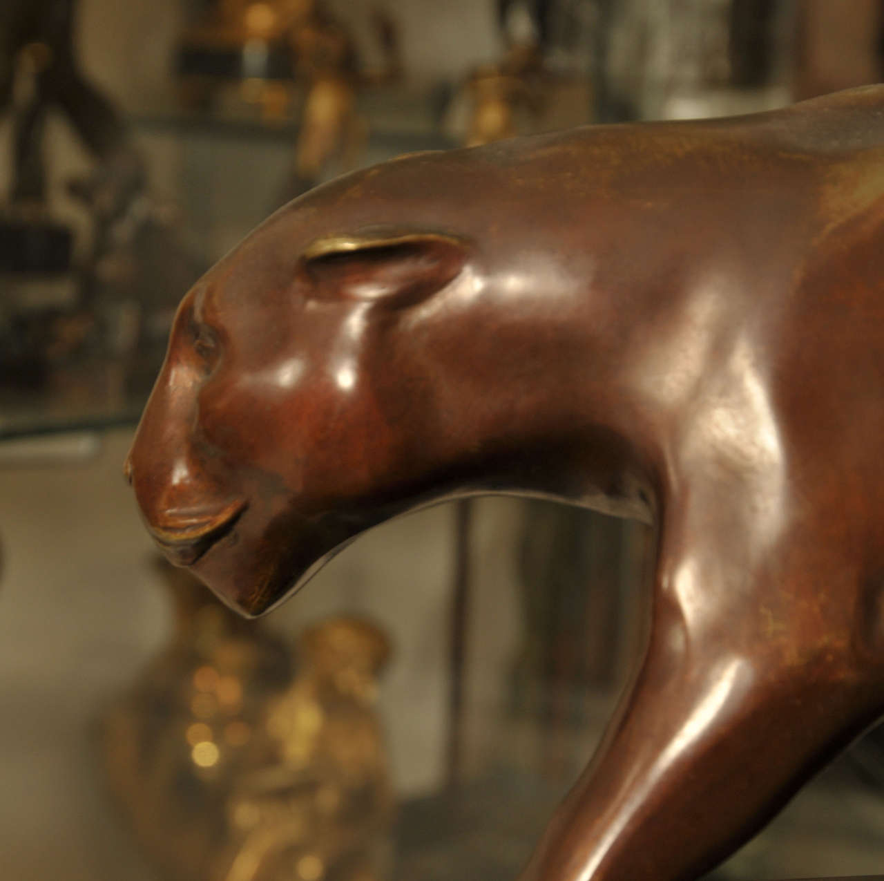 Mid-20th Century 1920-1930 Art Déco Bronze Panther by LUC For Sale