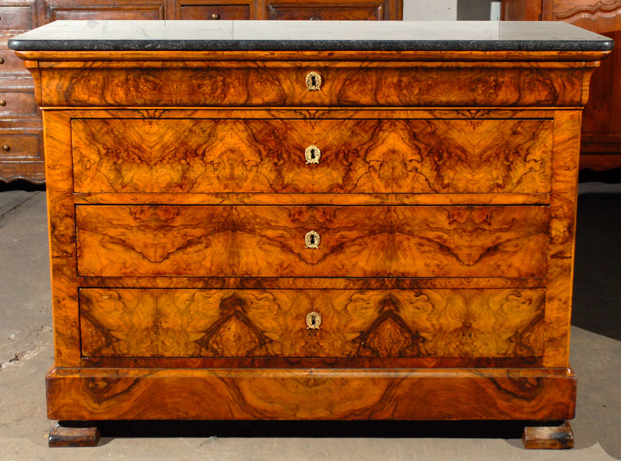 Magnificent Flame Walnut French Chest