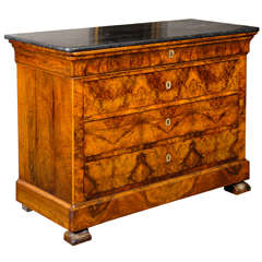 Magnificent Flame Walnut French Chest