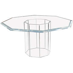 Magnificent Lucite Octagonal Table