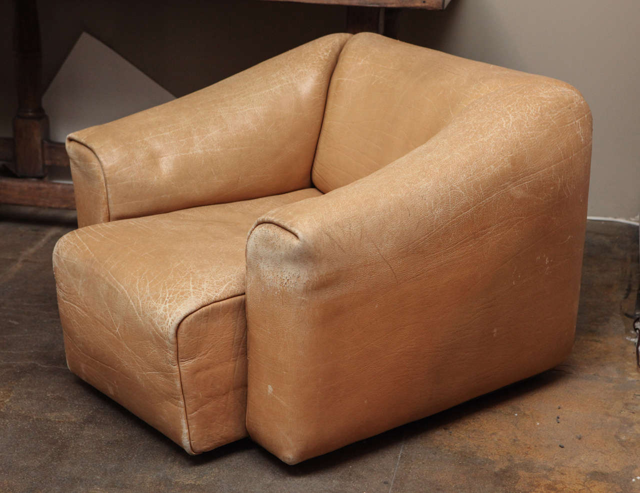 Swiss Original De Sede Chair Leather Lounge Chair