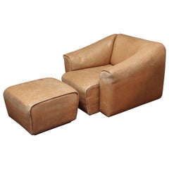 Vintage Original De Sede Chair Leather Lounge Chair