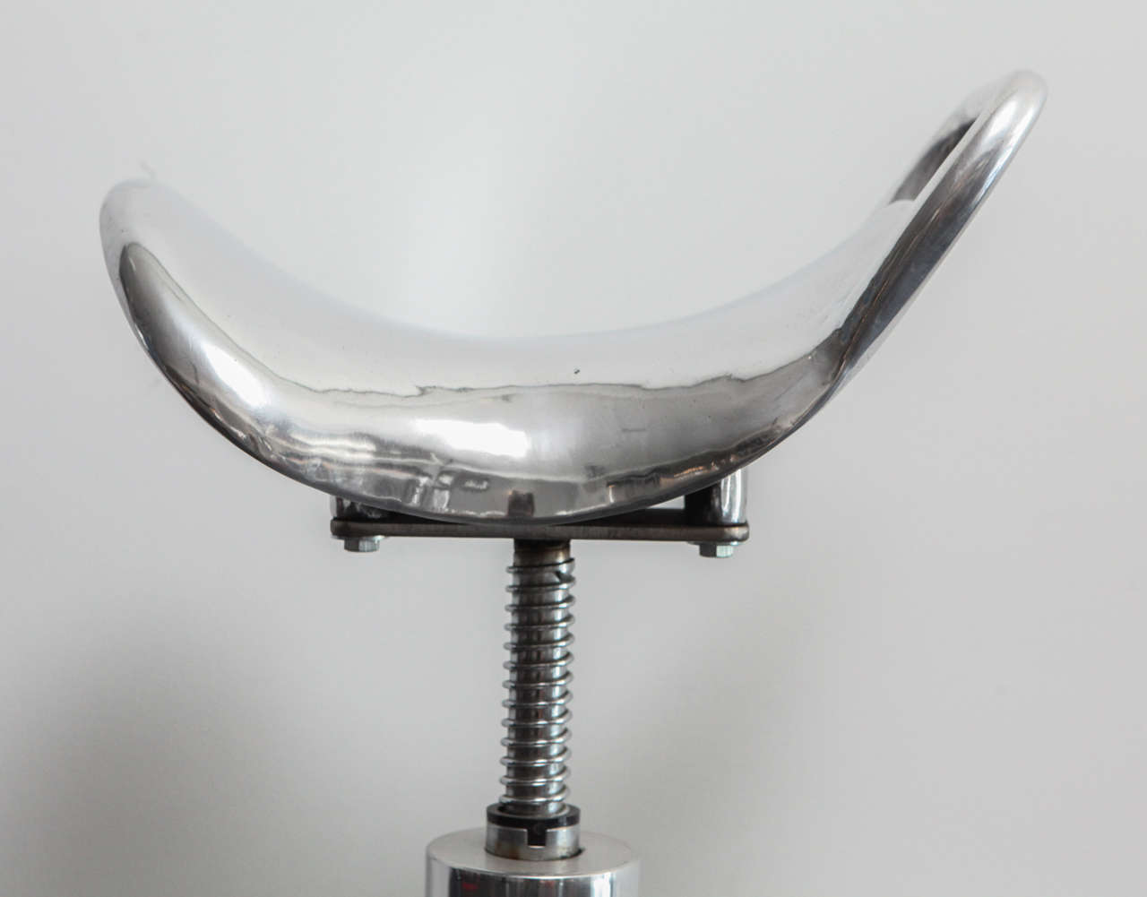 American vintage aluminum adjustable stool For Sale
