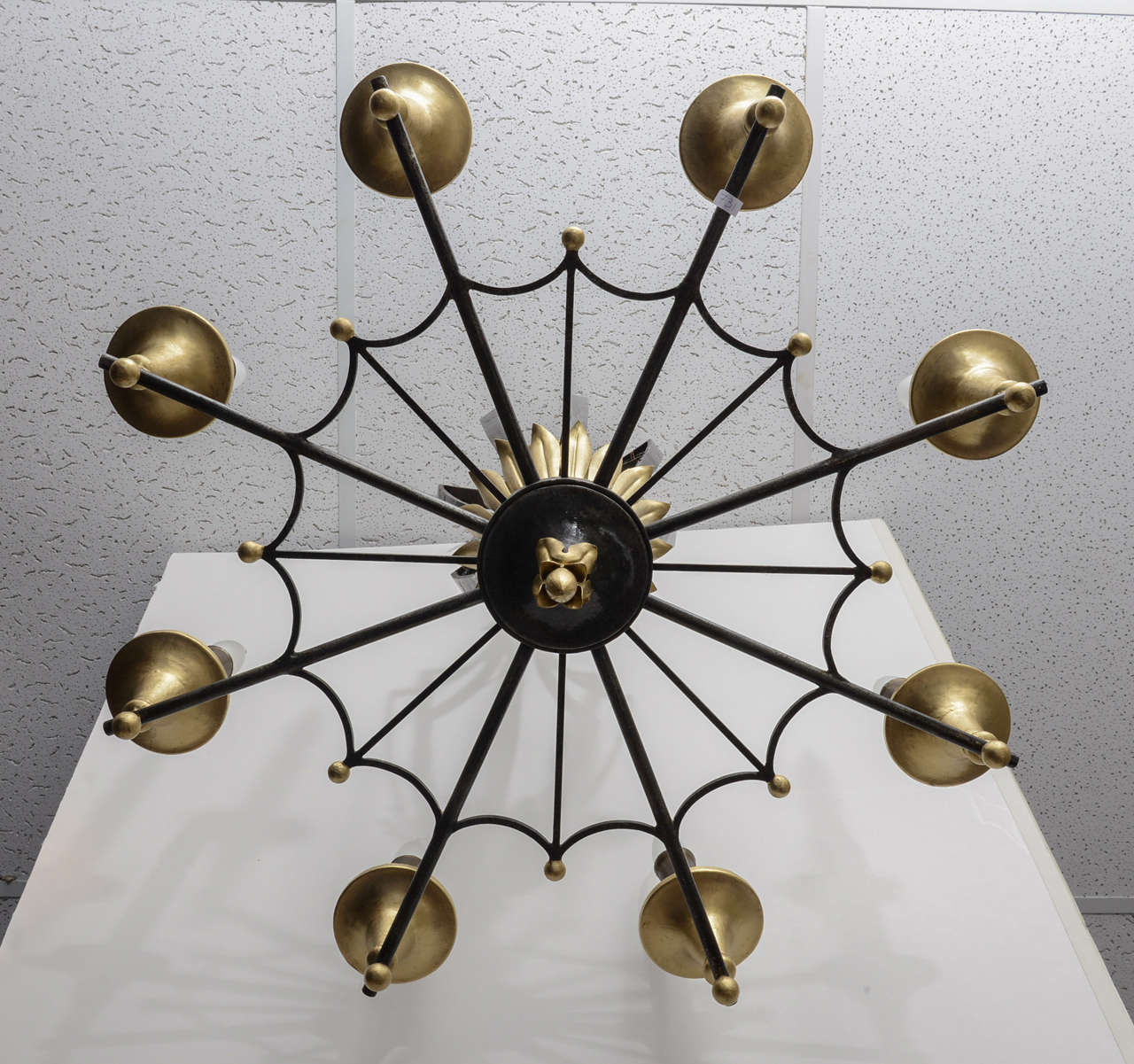 Iron In the Style of Gilbert Poillerat Chandelier