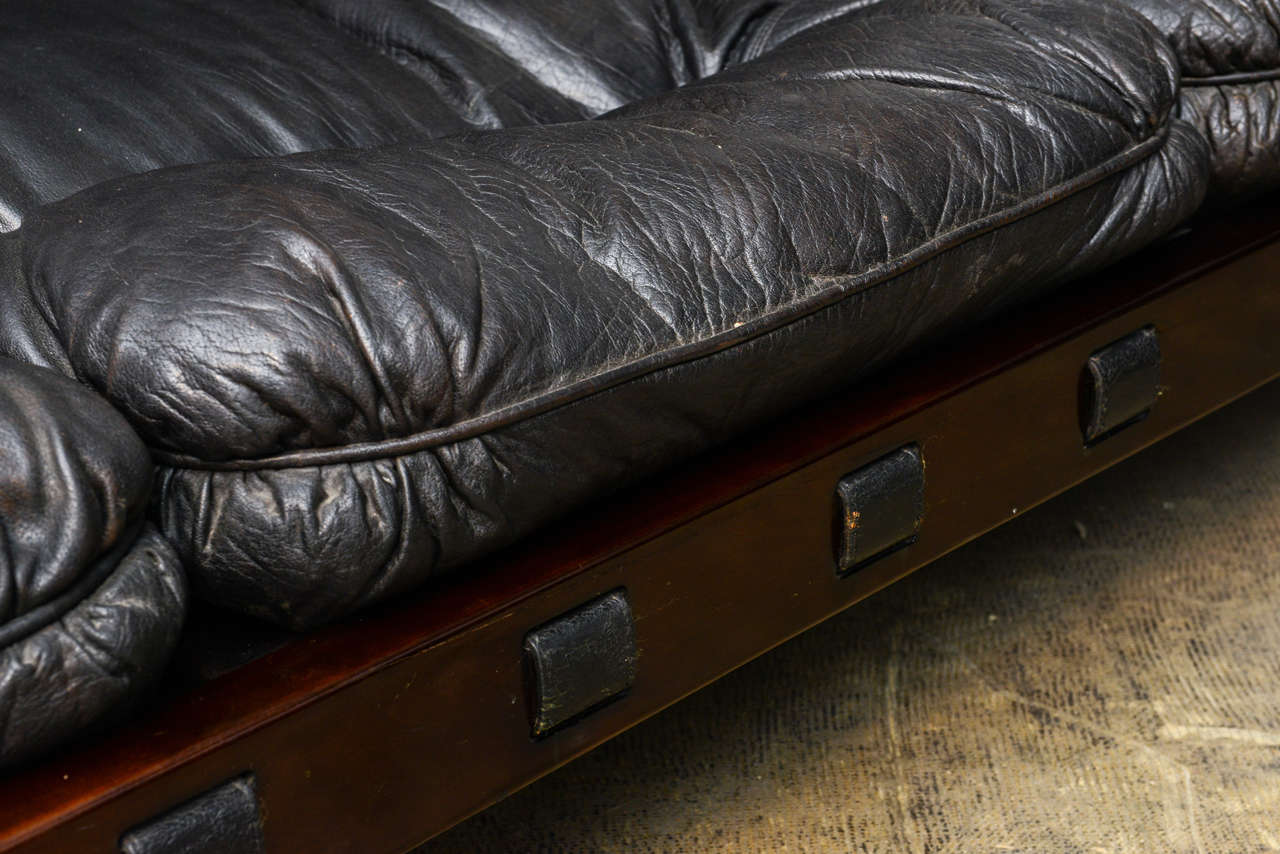 Leather Mid Century Sofa by 