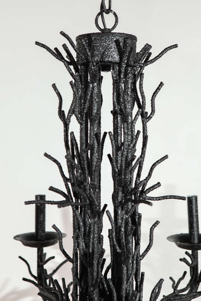 Iron Faux Coral American Chandelier For Sale 2