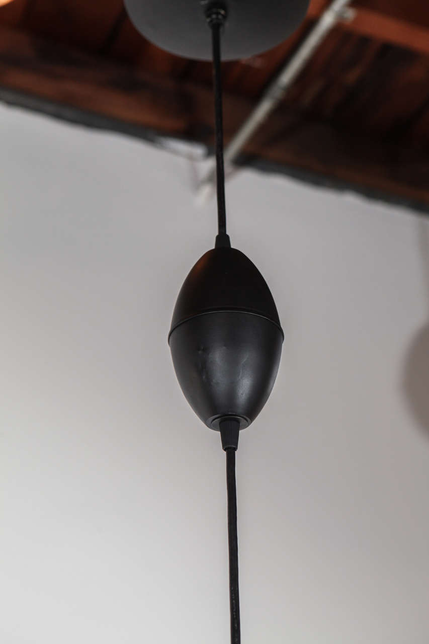 Mid-Century Painted Pendant by Lightolier In Good Condition For Sale In Los Angeles, CA