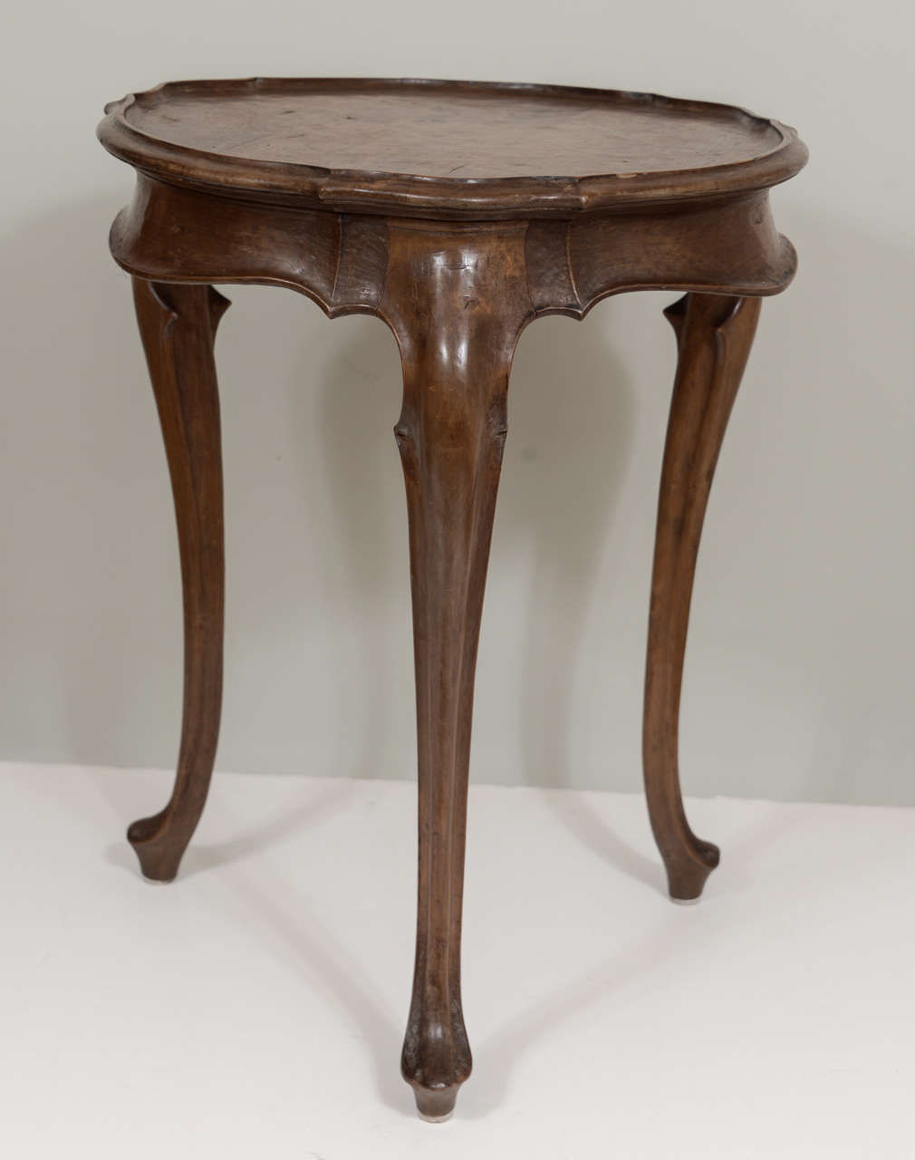 Carved Pair of Spanish Walnut End Tables