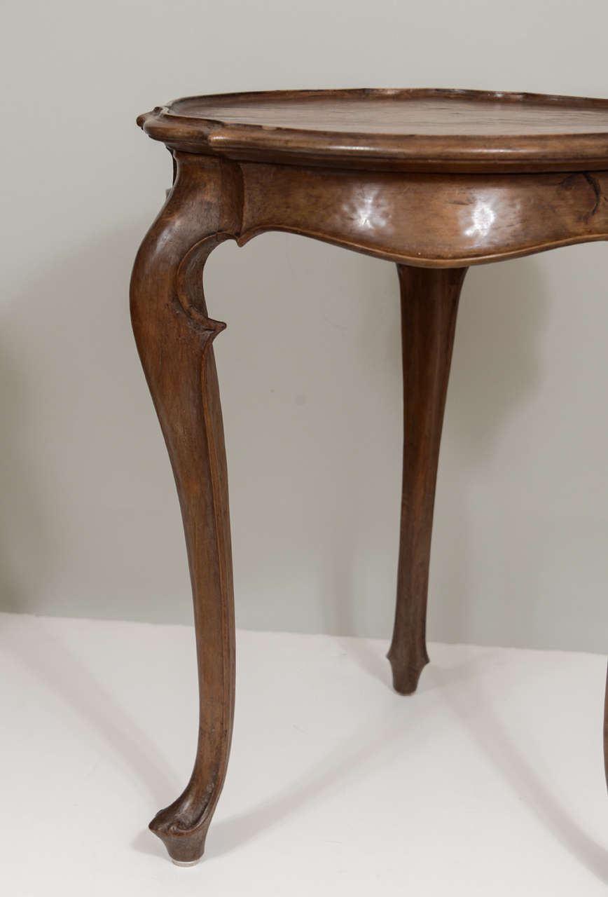 19th Century Pair of Spanish Walnut End Tables