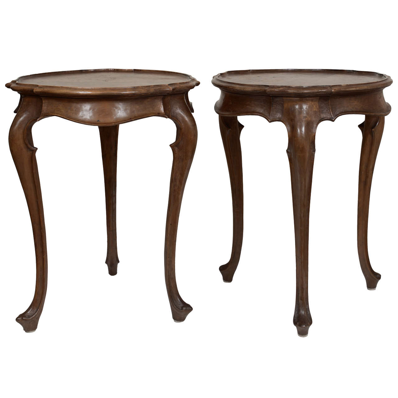 Pair of Spanish Walnut End Tables