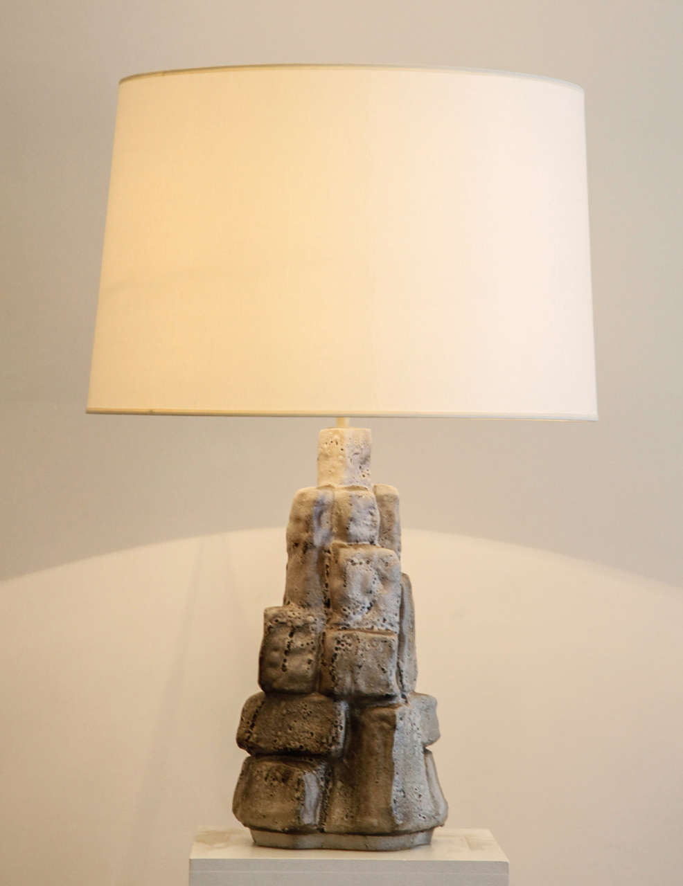 Brutalist Ceramic Table Lamp