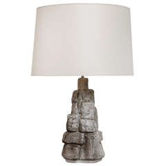 Brutalist Ceramic Table Lamp