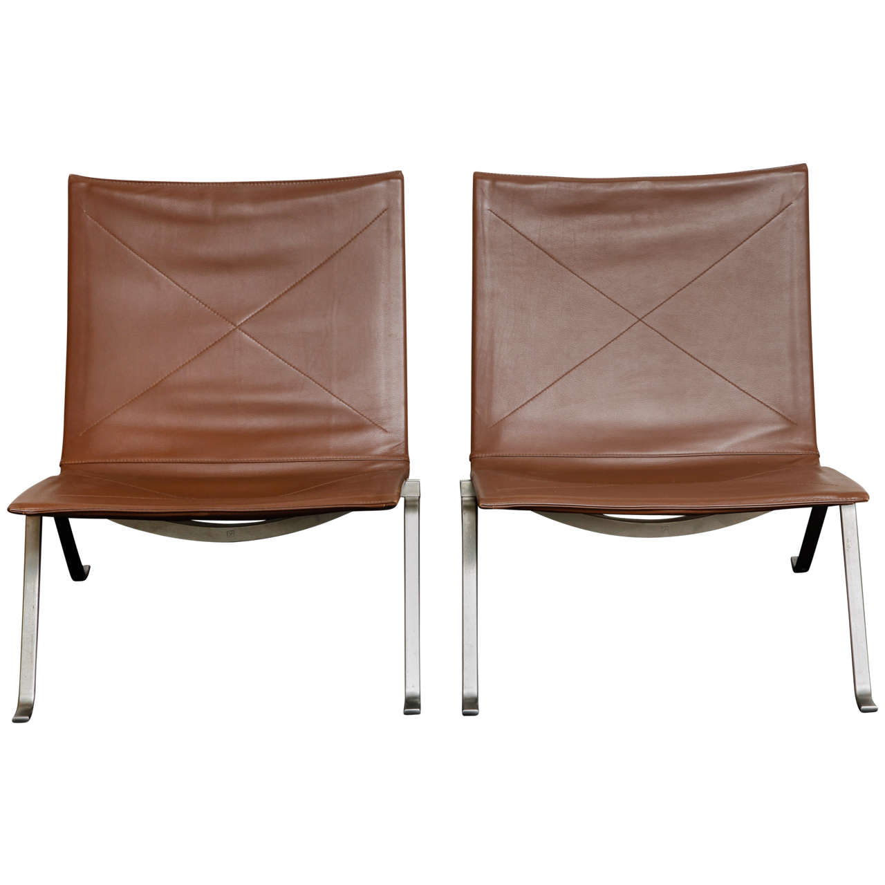 Poul Kjaerholm Pair of PK 22 Edited by Kold Christensen For Sale