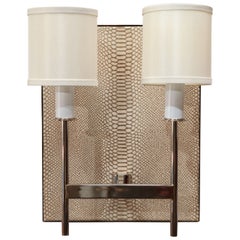 Paul Marra Python Backed Two-Arm Sconce