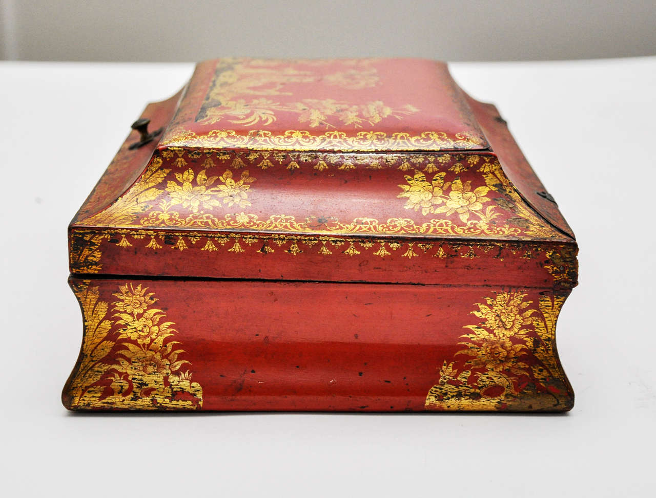 French 18th Century Lacquer and Gilt Chinoiserie Design Desk Box 2
