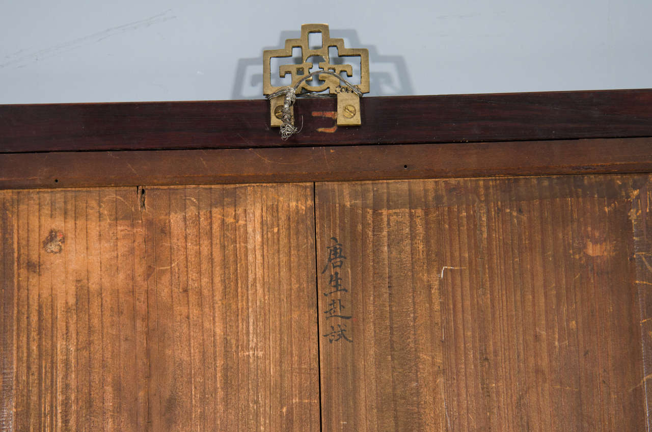 19th Century Antique Chinese Reverse Painting on Glass of a Tang Dynasty Student