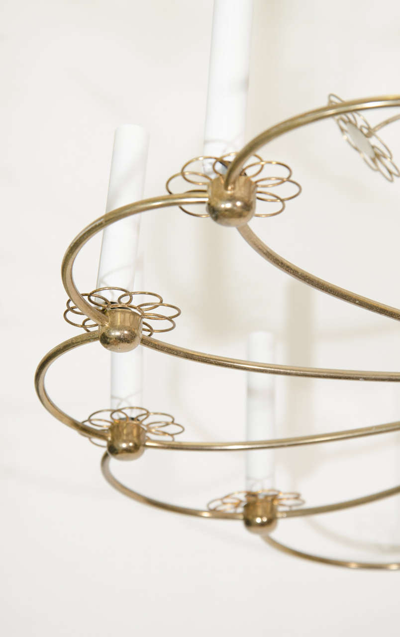 Mid-Century Flower Form Chandelier in the Style of Paavo Tynell for Lightolier In Good Condition In New York, NY