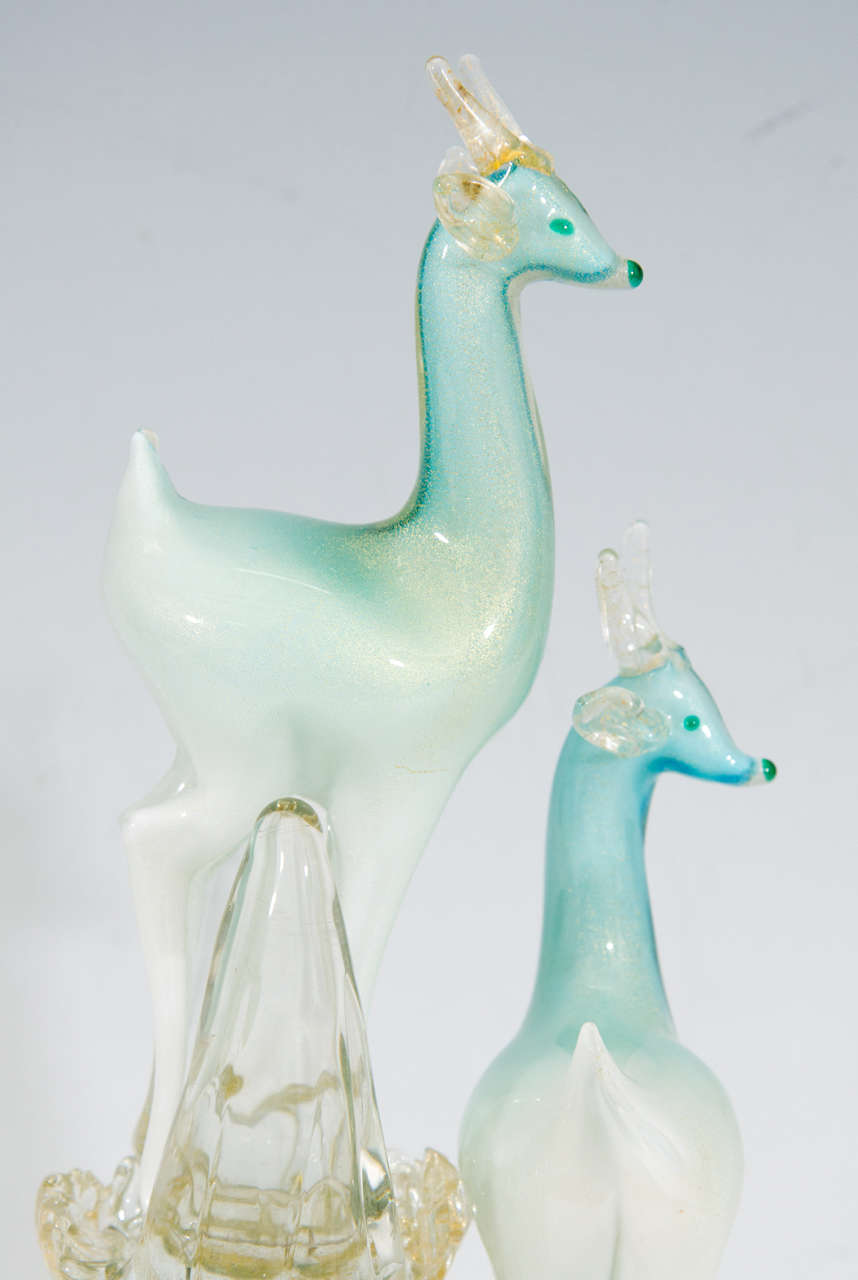 Mid-Century Murano Glass Sculpture of Deer Attributed to Marco Zanuso In Good Condition In New York, NY