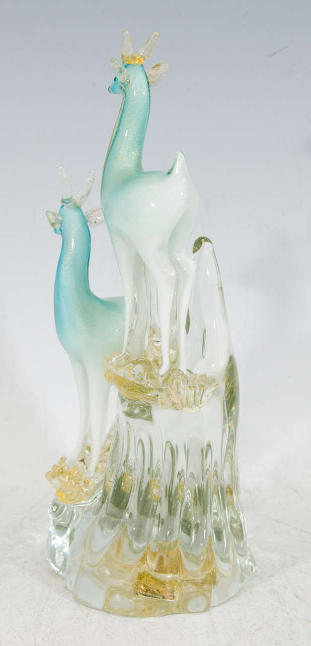 20th Century Mid-Century Murano Glass Sculpture of Deer Attributed to Marco Zanuso