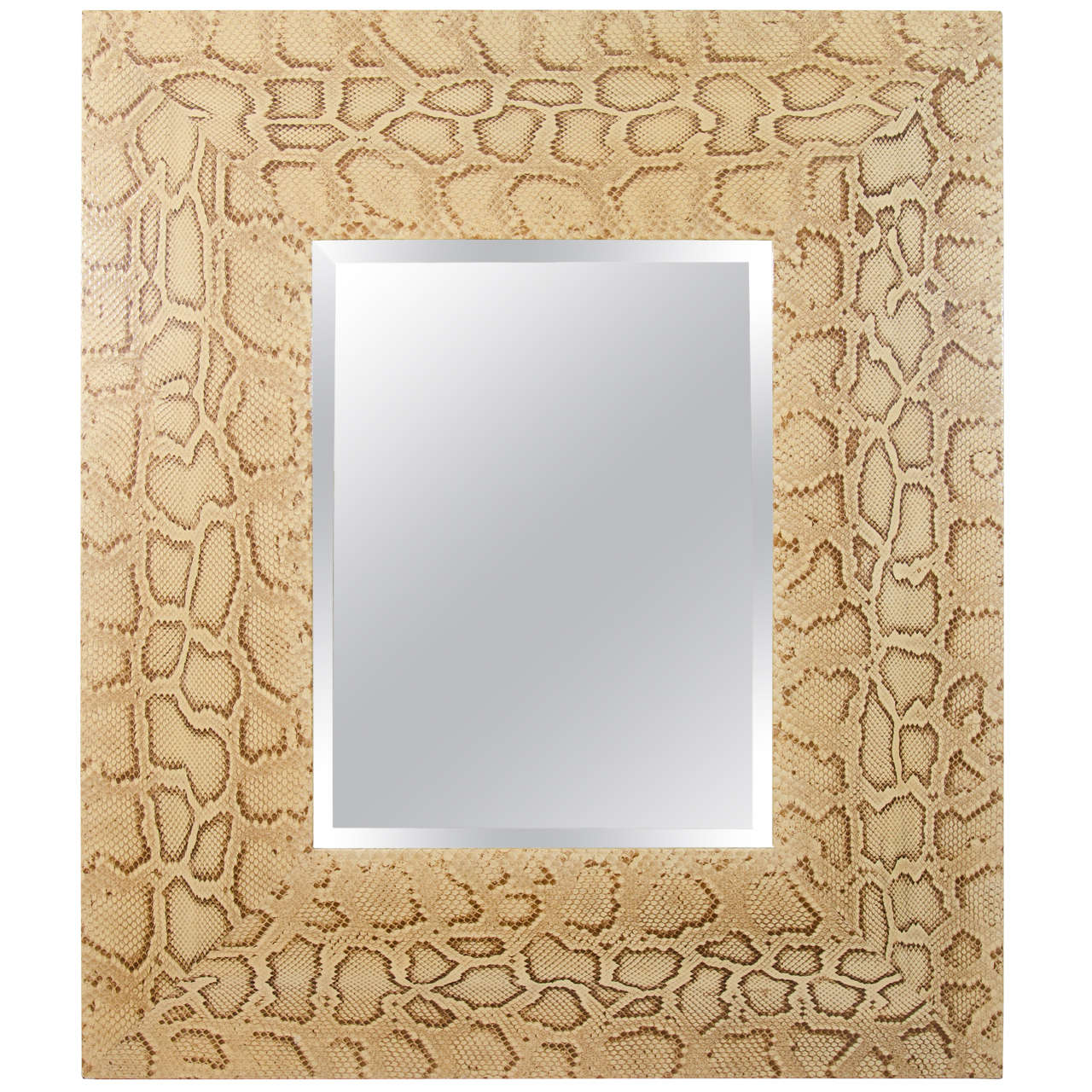 Midcentury Karl Springer Snakeskin Mirror