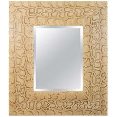 Midcentury Karl Springer Snakeskin Mirror