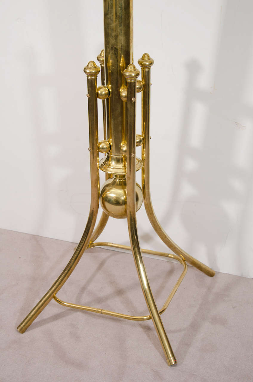 A Victorian Solid Brass Coat Rack In Good Condition In New York, NY