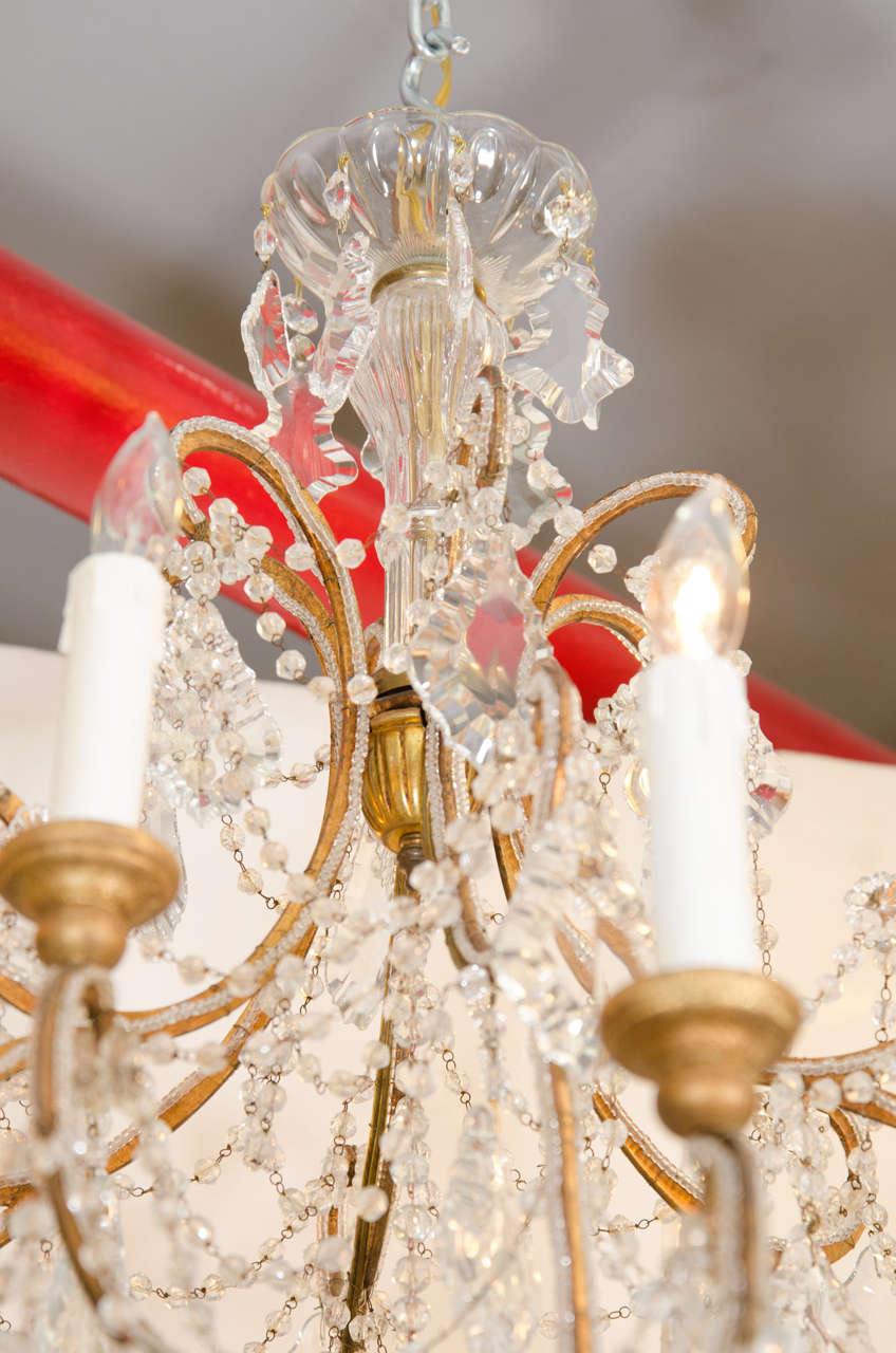 20th Century An Antique Marie Antoinette Crystal Chandelier