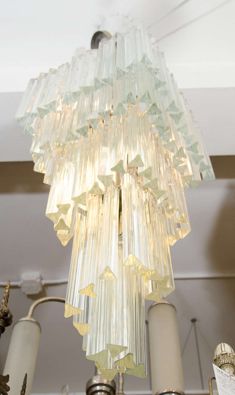 Dramatic Five-Tier Murano Glass Chandelier by Camer For Sale 1