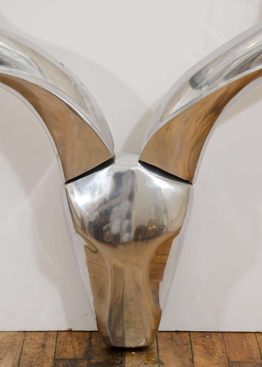 Modern Fantastic Abstract Sculpture of an Antelope Head by Arthur Court, circa 1970s For Sale
