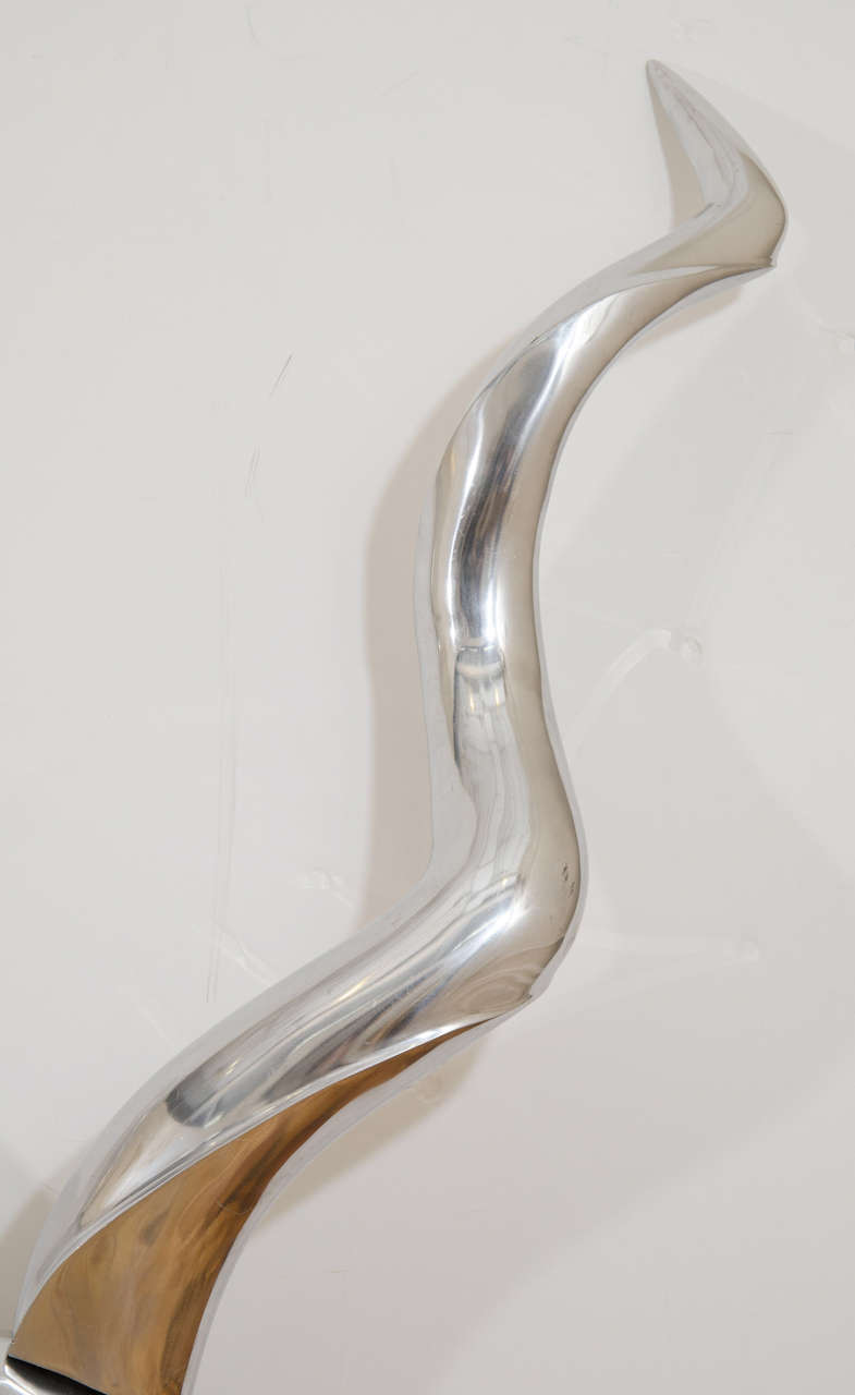 American Fantastic Abstract Sculpture of an Antelope Head by Arthur Court, circa 1970s For Sale