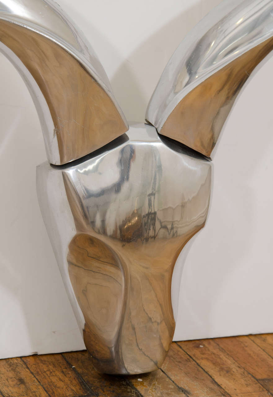 Fantastic Abstract Sculpture of an Antelope Head by Arthur Court, circa 1970s In Excellent Condition For Sale In Mount Penn, PA