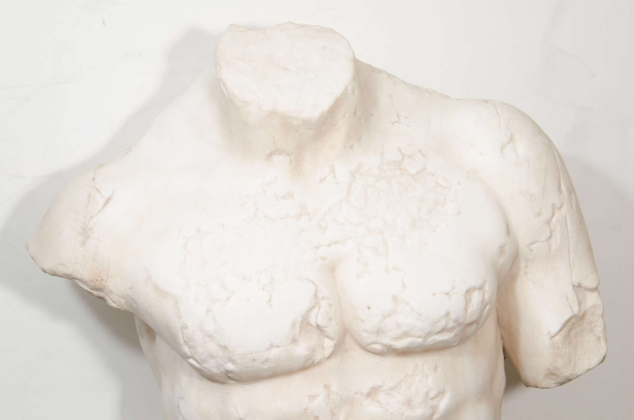 A 19th Century Marble Torso Sculpture In Good Condition In New York, NY
