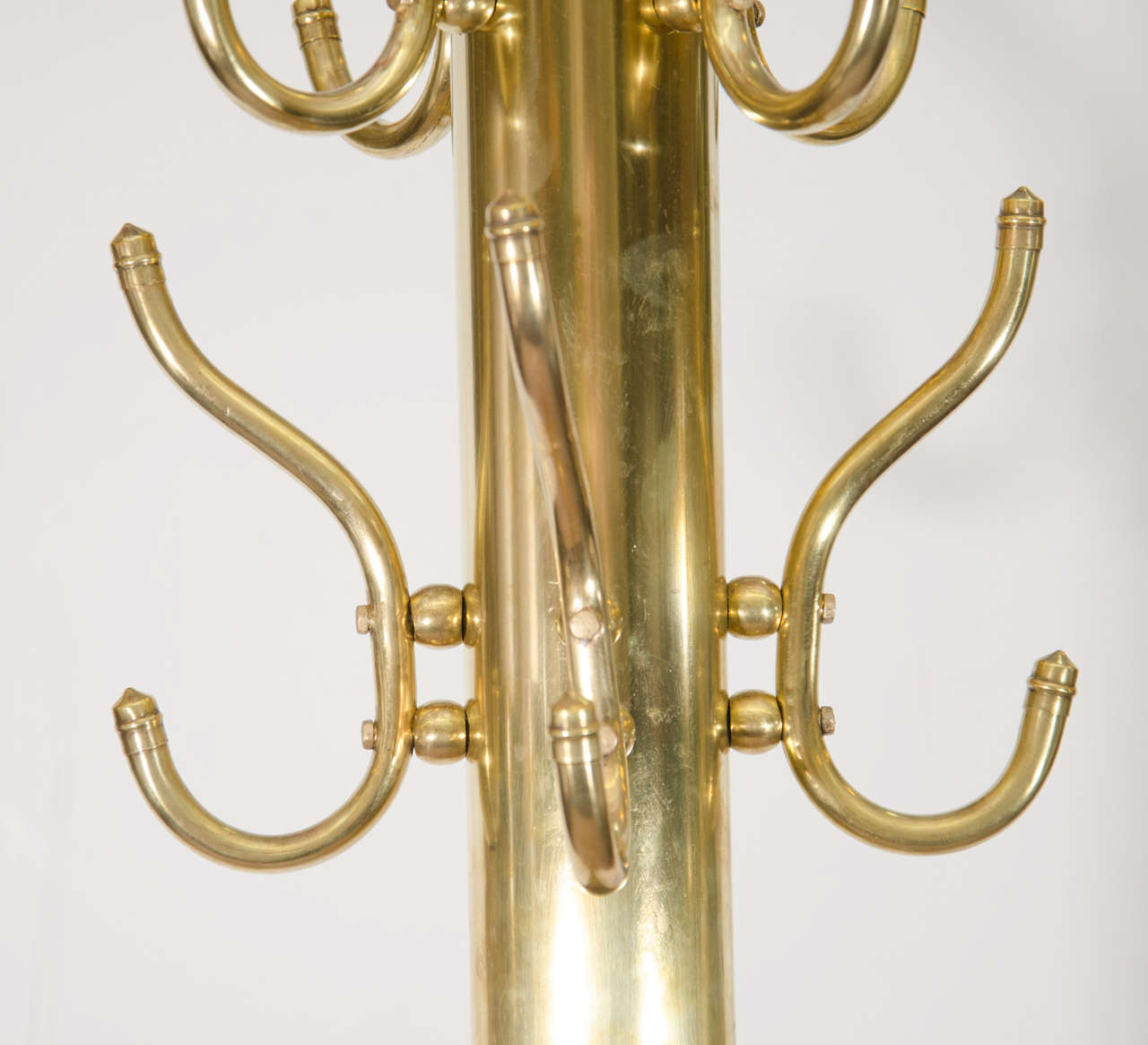 A Victorian Solid Brass Coat Rack at 1stdibs