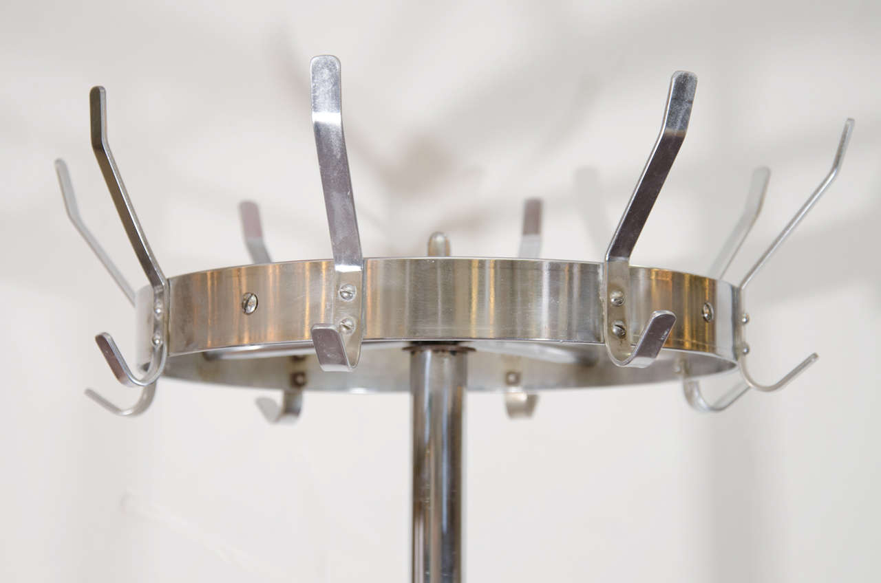 MidCentury Chrome Swivel Coat Rack at 1stdibs