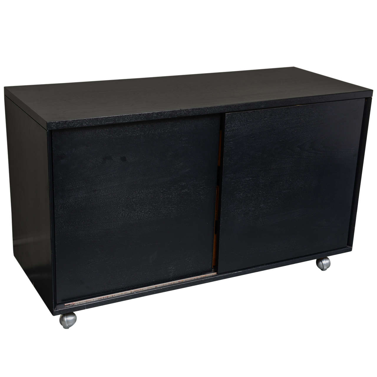 Two Door Black Credenza For Sale at 1stDibs