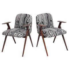 Vintage Pair of 60
s Danish Rosewood Armchairs